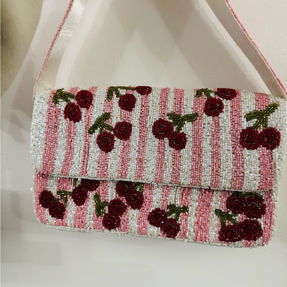Viral Tik Tok Cherry Beaded Women's Bag